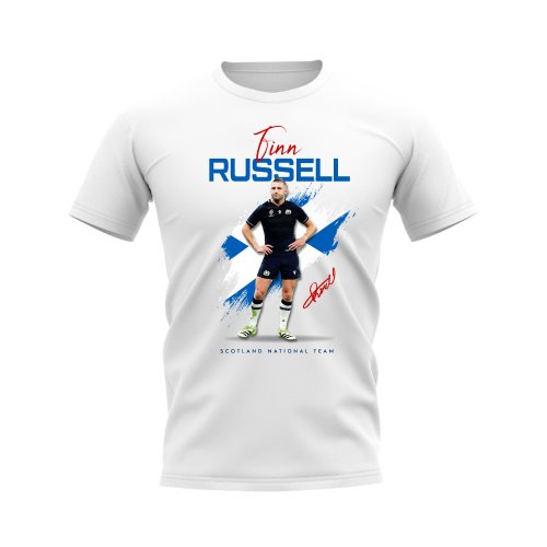 Finn Russell Scotland Rugby T-Shirt (White)