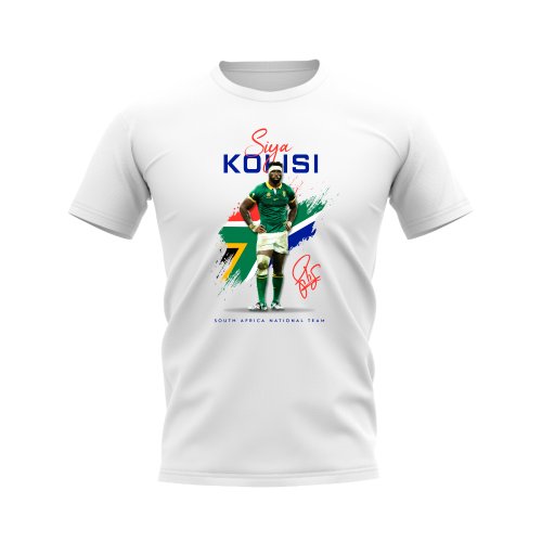 Siya Kolisi South Africa Rugby T-Shirt (White)