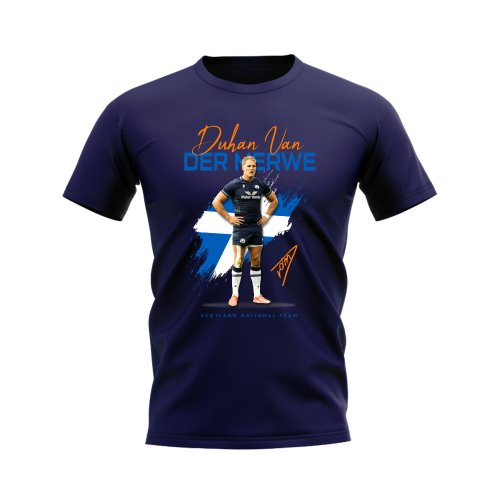 Duhan van der Merwe Scotland Rugby T-Shirt (Navy)