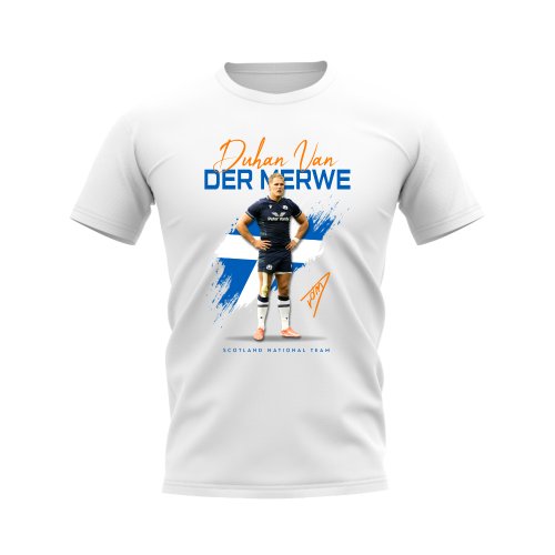 Duhan van der Merwe Scotland Rugby T-Shirt (White)