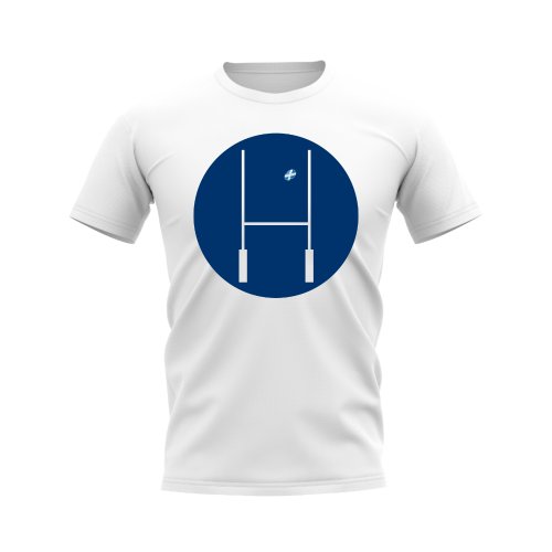 Scotland Rugby Posts Circle T-Shirt (White)