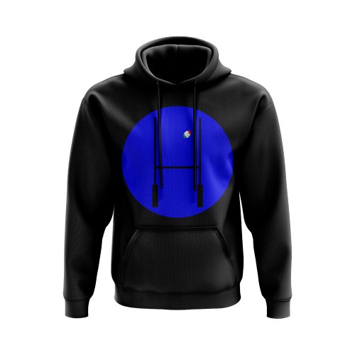 Italy Rugby Posts Circle Hoody (Black)