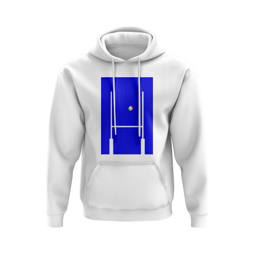 Italy Rugby Posts Hoody (White)