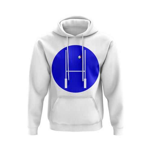 Italy Rugby Posts Circle Hoody (White)