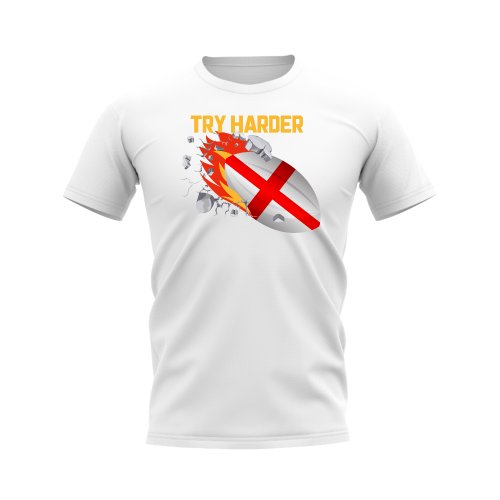 England Try Harder Rugby T-Shirt (White)