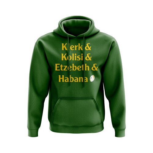 Klerk, Kolisi, Etzebeth, Habana Springboks Rugby Hoody (Green)