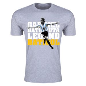 Gabriel Batistuta Argentina Legend T-Shirt (Grey) - Kids