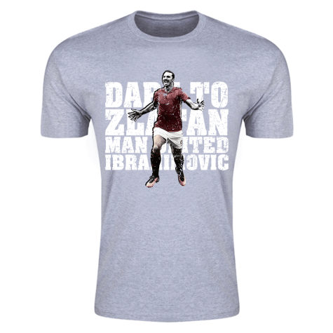 Zlatan Ibrahimovic Dare to Zlatan Man Utd T-Shirt (Grey) - Kids