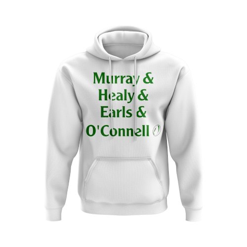 Murray, Healy, Earls, O\'Connell Ireland Rugby Hoody (White)