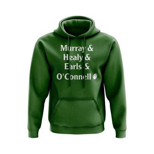 Murray, Healy, Earls, O\'Connell Ireland Rugby Hoody (Green)