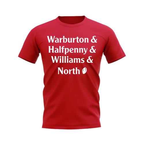 Warburton, Halfpenny, Williams, North Wales Rugby T-Shirt (Red)