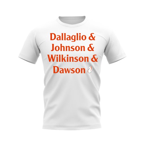 Dallaglio, Johnson, Wilkinson, Dawson England Rugby T-shirt (White)