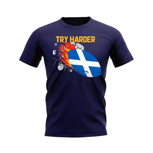 Scotland Try Harder Rugby T-Shirt (Navy)