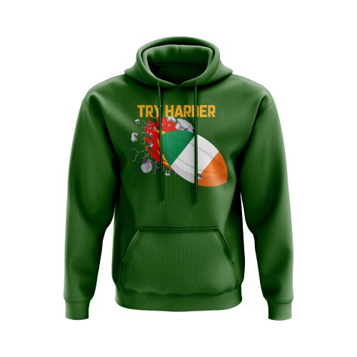 Ireland Try Harder Rugby Hoody (Green)