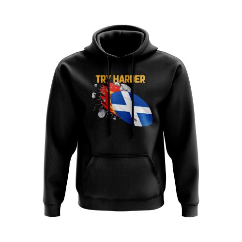 Scotland Try Harder Rugby Hoody (Black)