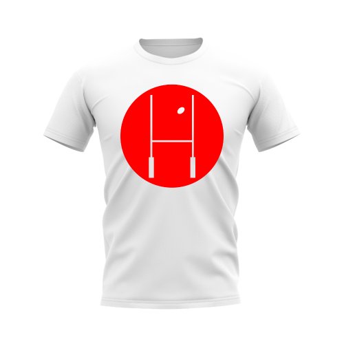 Between The Posts Red Circle Rugby T-Shirt (White)