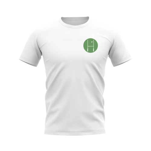 Between The Posts Green Badge Rugby T-Shirt (White)