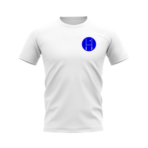 Between The Posts Blue Badge Rugby T-Shirt (White)