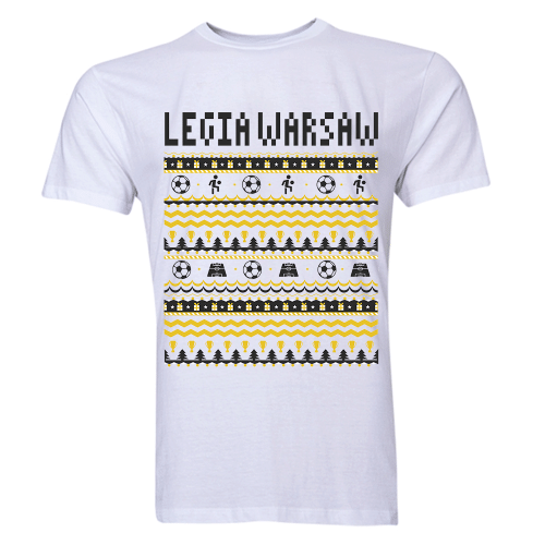 Legia Warsaw Christmas T-Shirt (White) - Kids