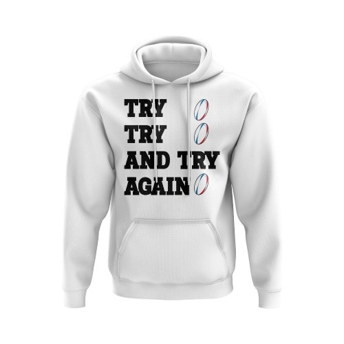 Try, Try & Try Again Hoody (White)