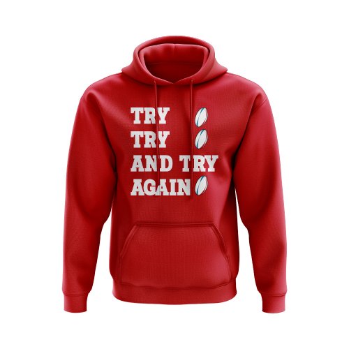 Try, Try & Try Again Hoody (Red)