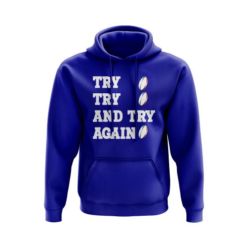 Try, Try & Try Again Hoody (Royal Blue)