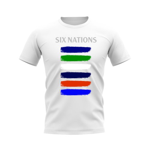 6 Nations Countries T-Shirt (White)