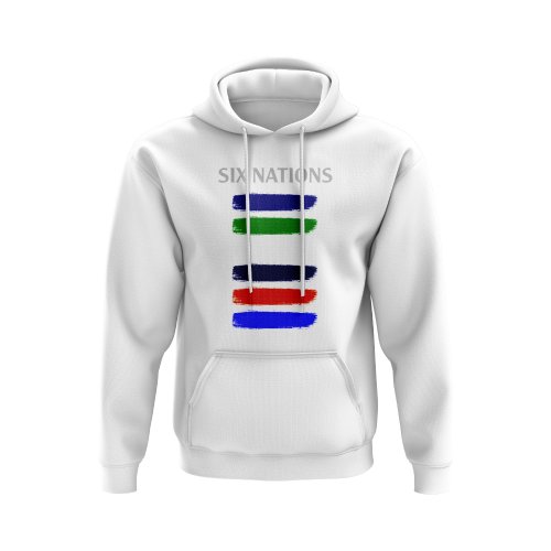 6 Nations Countries Hoody (White)