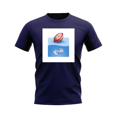 The Offside Line Scotland Rugby Pitch T-Shirt (Navy)