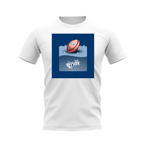 The Offside Line Scotland Rugby Pitch T-Shirt (White)