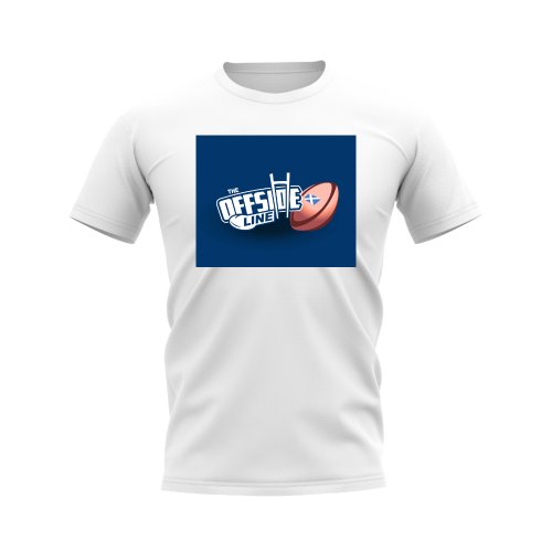 The Offside Line Rugby Ball Logo T-Shirt (White)