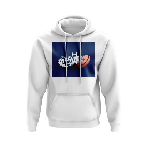 The Offside Line Rugby Ball Logo Hoody (White)