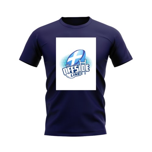 The Offside Line Scotland Rugby Ball Logo T-Shirt (Navy)