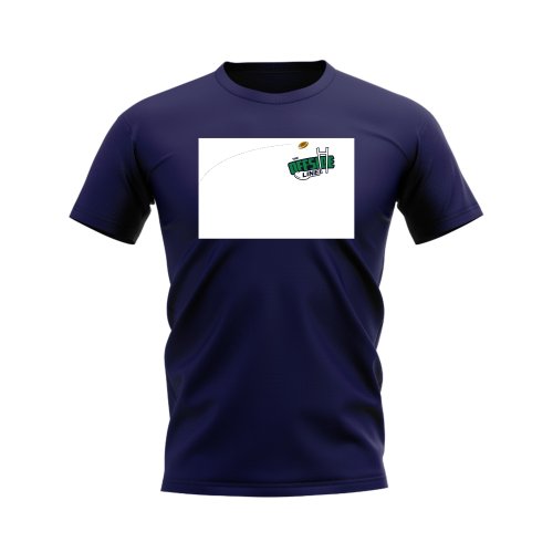 Rugby Ball Offside Line T-Shirt (Navy/White)