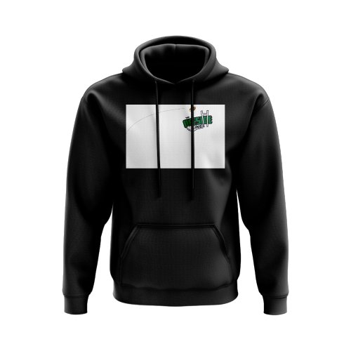 Rugby Ball Offside Line Hoody (Black/White)