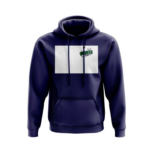 Rugby Ball Offside Line Hoody (Navy/White)