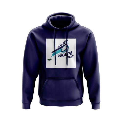 Eat, Sleep, Rugby Repeat Hoody - Version 6 (Navy/White)