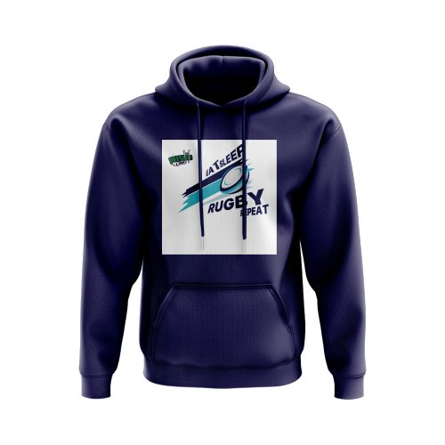 Eat, Sleep, Rugby Repeat Hoody - Version 7 (Navy/White)