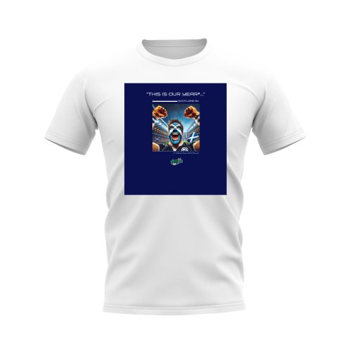 Scotland Our Year Rugby T-shirt - Version 3 (White/Navy)