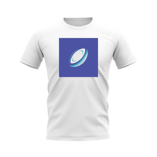 Rugby Ball T-Shirt (White/Blue)