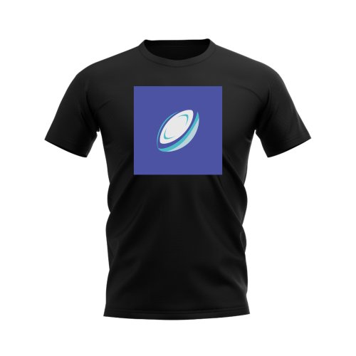 Rugby Ball T-Shirt (Black/Blue)