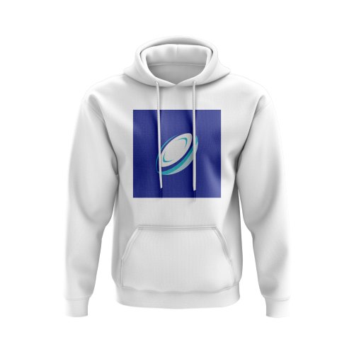 Rugby Ball Hoody (White/Blue)