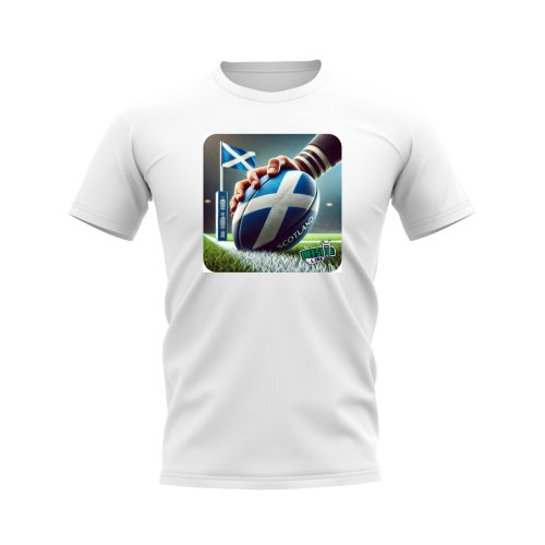 Scotland Rugby Try T-Shirt - Version 3 (White)