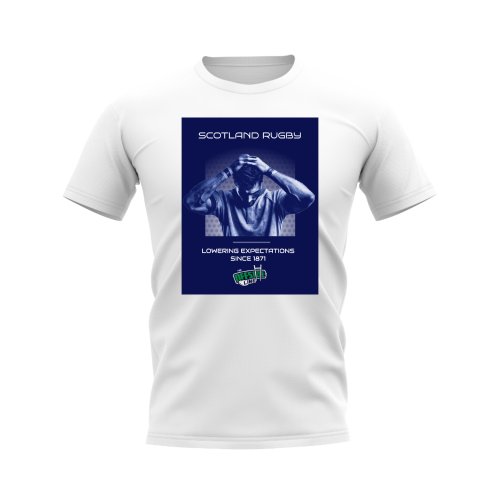 Scotland Expectations T-Shirt - Version 1 (White/Navy)