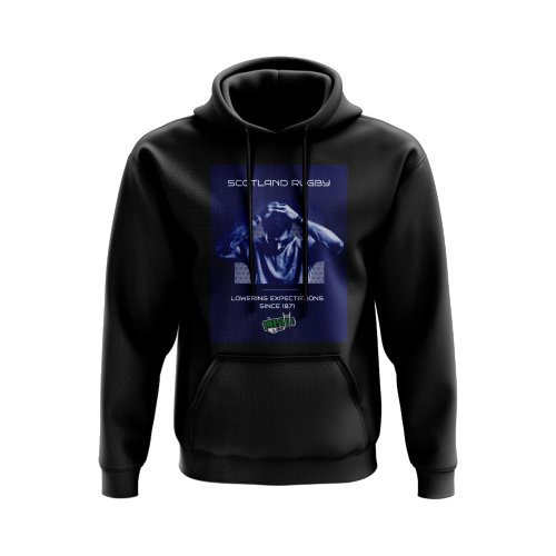 Scotland Expectations Rugby Hoody - Version 1 (Black/Navy)