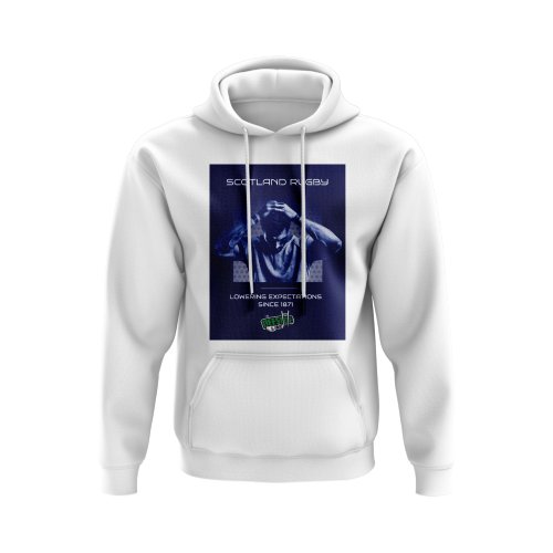 Scotland Expectations Rugby Hoody - Version 1 (White/Navy)