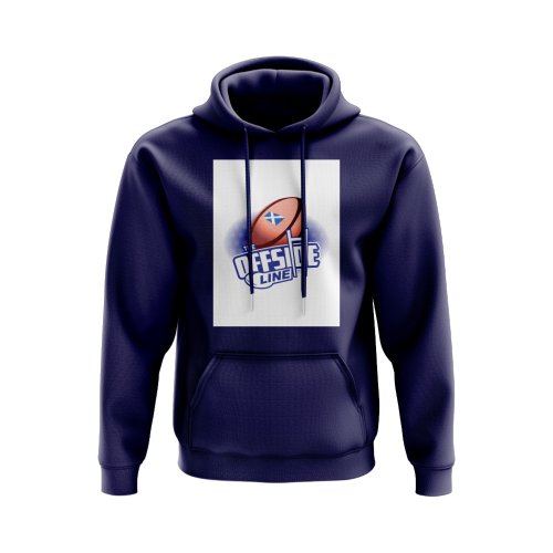 Scotland Ball Offside Line Rugby Hoody (Navy/White)