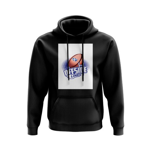 Scotland Ball Offside Line Rugby Hoody (Black/White)