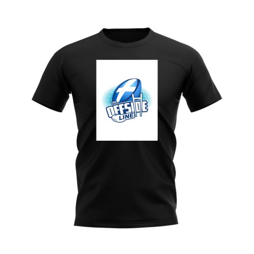 Scotland Offside Line Logo Rugby T-Shirt - Version 1 (Black/White)