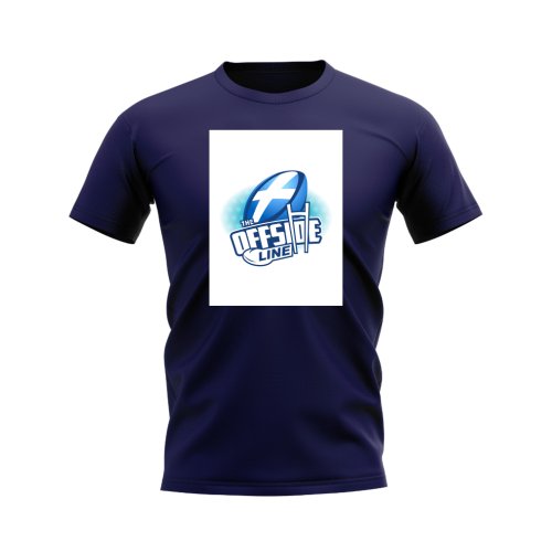 Scotland Offside Line Logo Rugby T-Shirt - Version 1 (Navy/White)